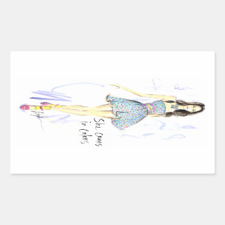 She Comes In Colours Rectangular Sticker