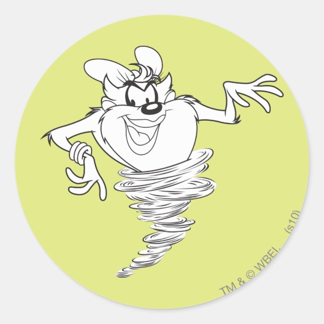 She-Devil Black and White Classic Round Sticker (Front)