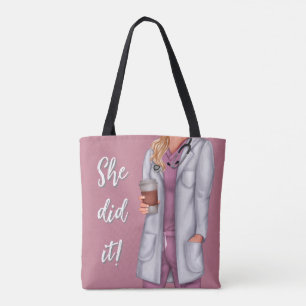 She Did It Doctor Tote Bag