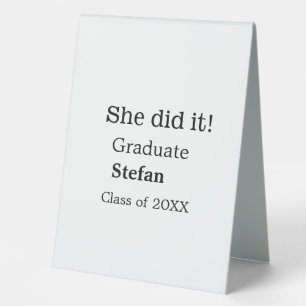 She did it graduate add name class of 20XX text
