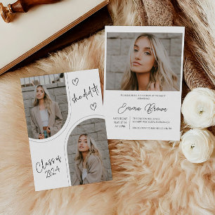 She Did It Invitation, Senior Graduation Invitation