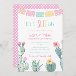 She-ESTA Señorita Mexican Fiesta Girl Baby Shower Invitation