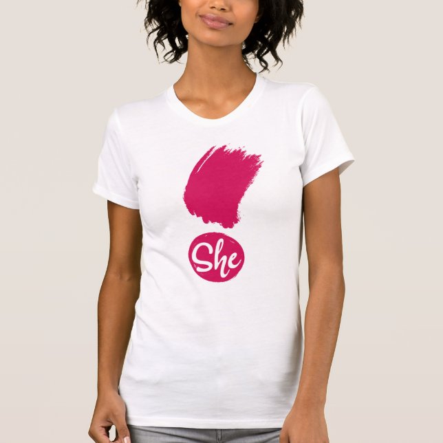 She Exclamation Womens Shirt (Front)