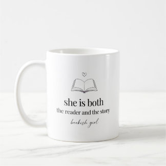 She Finds Herself In Fictional Characters Bookish Coffee Mug