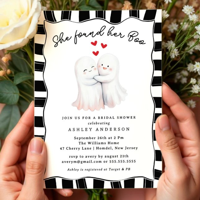 She Found Her Boo Bridal Shower Invitation (Creator Uploaded)