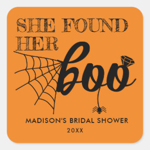 She Found Her "Boo" Bridal Shower Stickers