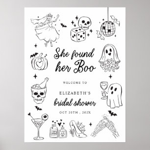 She Found Her Boo Bridal Shower Welcome Sign