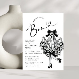She Found Her Boo Ghost Floral  Bridal Shower Invitation