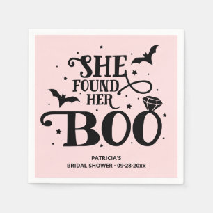 She Found Her Boo Halloween Bridal Shower Napkins