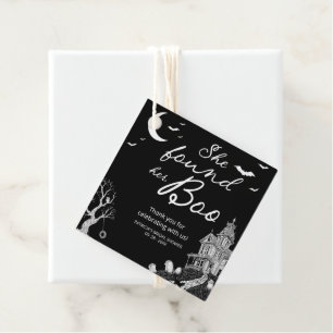 She Found Her Boo Haunted House Bridal Shower Favour Tags