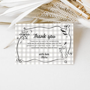 She Found Her Boo Quirky Halloween Bridal Shower Thank You Card