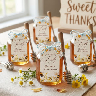 She found her honey Bee bridal shower Gift Tags