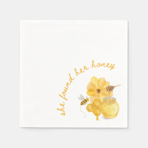 She Found Her Honey Bee Bridal Shower Napkin