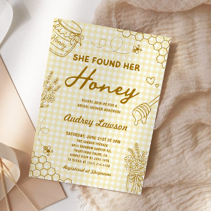 She Found Her Honey Bee Theme Bridal Shower Invitation