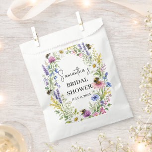 She Found her Honey Bee Wildflower Bridal Shower Favour Bag