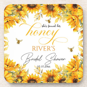 She Found Her Honey Bridal Shower Favor Coaster