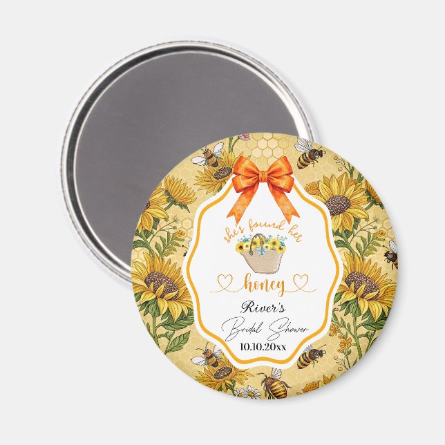 She Found Her Honey Bridal Shower Favour Magnet (Front/Back)