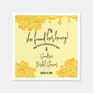 She Found Her Honey! Bridal Shower Napkin