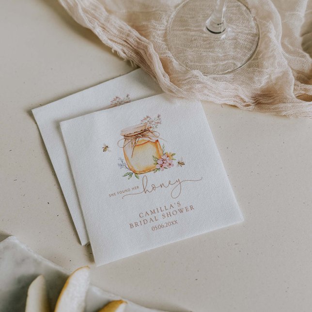 She found her honey Bridal Shower Napkin (Creator Uploaded)