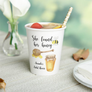 She found her honey Bridal shower Paper Cups