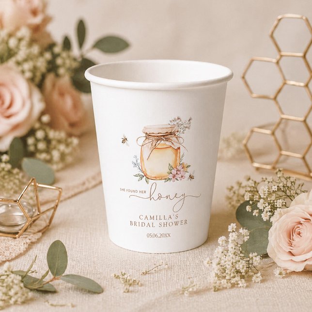 She Found Her Honey Bridal Shower  Paper Cups (Creator Uploaded)