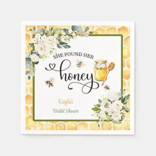 She Found Her Honey Bridal Shower Paper Napkins