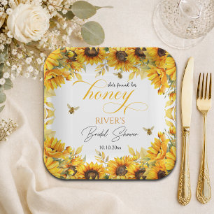 She Found Her Honey Bridal Shower Paper Plate