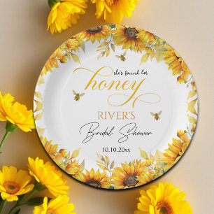 She Found Her Honey Bridal Shower   Paper Plate