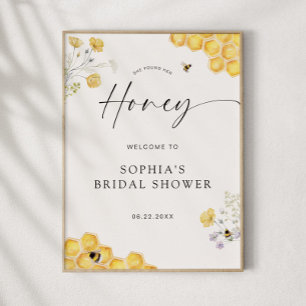 She Found Her Honey Bridal Shower Welcome Poster