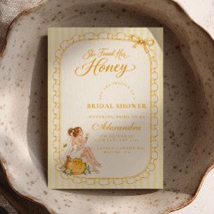 She Found Her Honey Coquette Bride Invitation