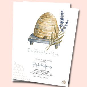 She Found Her Honey Modern Minimal Bridal Shower Invitation