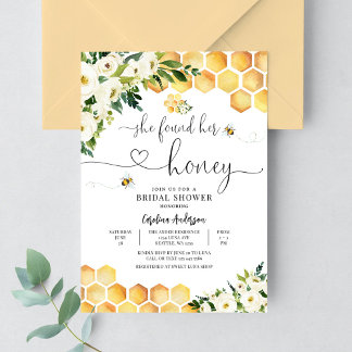She Found Her Honey Rustic Bridal Couple Shower Invitation