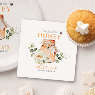 She Found Her Honey Watercolor Bridal Shower Napkin