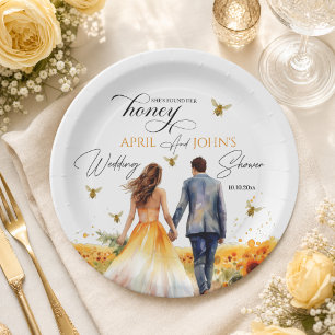 She Found Her Honey Wedding Shower  Paper Plate