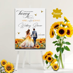 She Found Her Honey Wedding Shower Welcome Poster