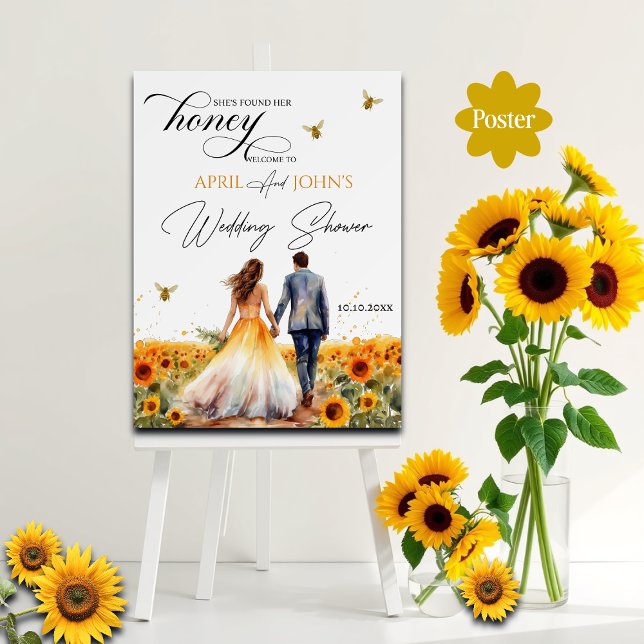She Found Her Honey Wedding Shower Welcome Poster (Creator Uploaded)