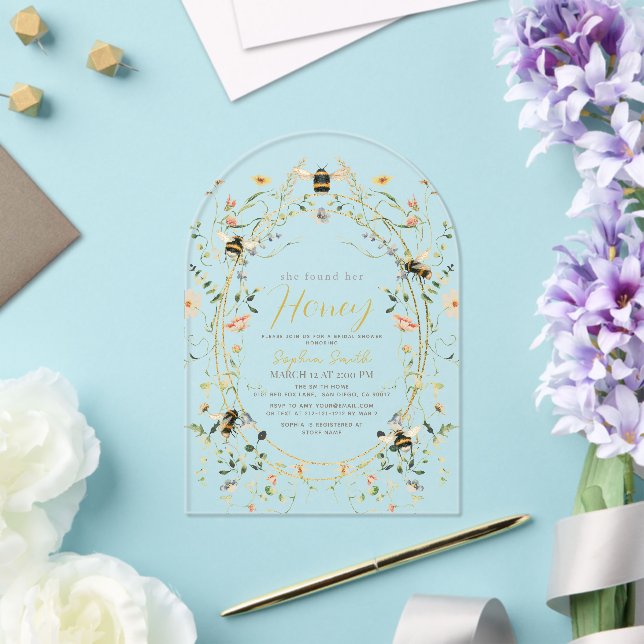 She found her Honey Wildflower Bridal Shower Acrylic Invitations (Insitu (Wedding))