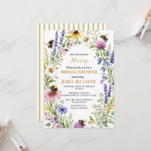 She found her Honey Wildflower Bridal Shower Invitation