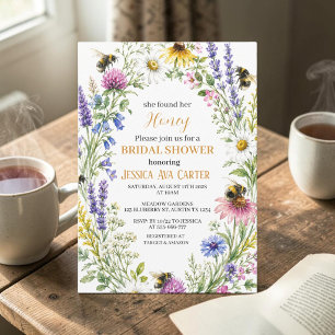 She found her Honey Wildflower Bridal Shower Invitation