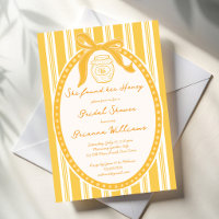 She found her honey yellow stripes bridal shower