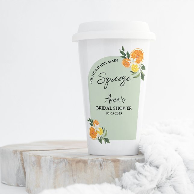 She Found Her Main Bridal Shower Citrus Lemon  Paper Cups (She Found Her Main Bridal Shower Citrus Lemon)