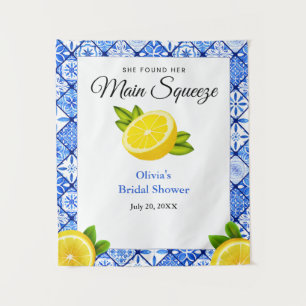 She Found Her Main Squeeze Bridal Shower Backdrop  Tapestry