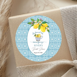 She Found Her Main Squeeze Bridal Shower Classic Round Sticker