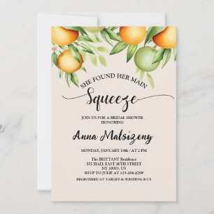 she found her main squeeze bridal shower Custom Invitation