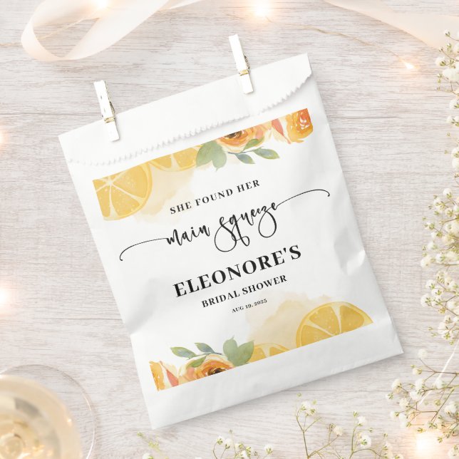 She Found her Main Squeeze Bridal Shower  Favour Bag (Clipped)