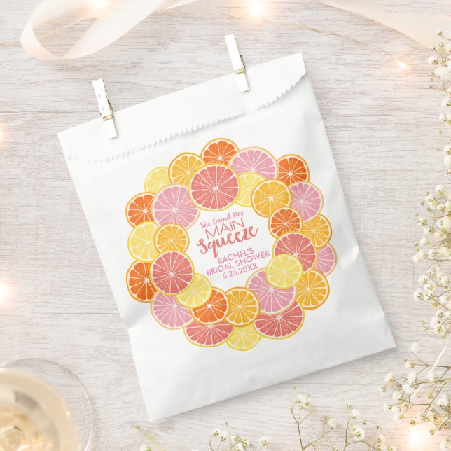She Found Her Main Squeeze Bridal Shower Favour Bag (Clipped)