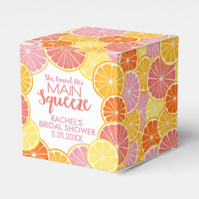 She Found Her Main Squeeze Bridal Shower Favour Box (Front Side)