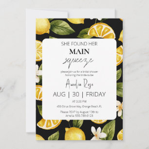 she found her main squeeze bridal shower invitation