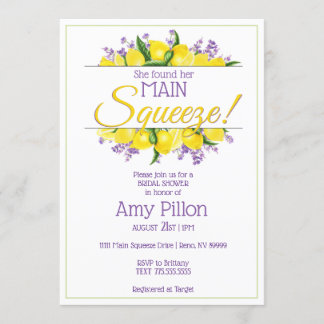 She Found Her Main Squeeze - Bridal Shower Invitation