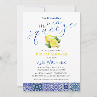 She Found Her Main Squeeze Bridal Shower Invite